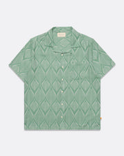 Far Afield Stachio S/S Shirt - Leaf Jacquard
