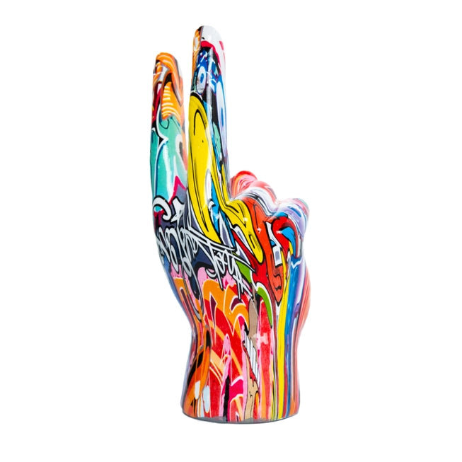 Street Art Peace Sign Tabletop - 9" tall