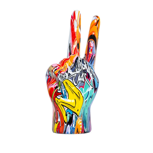 Street Art Peace Sign Tabletop - 9" tall