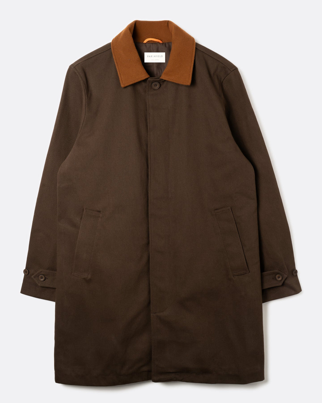 Far Afield Bell Mac Coat - Dark Brown