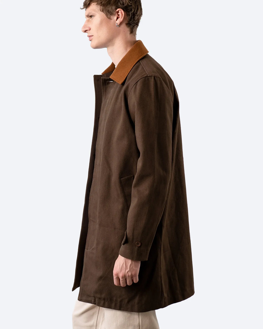 Far Afield Bell Mac Coat - Dark Brown