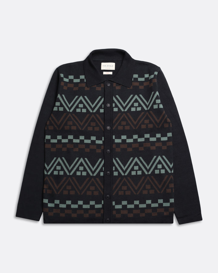 Far Afield Zigger LS Cardigan - Peysa Stripe