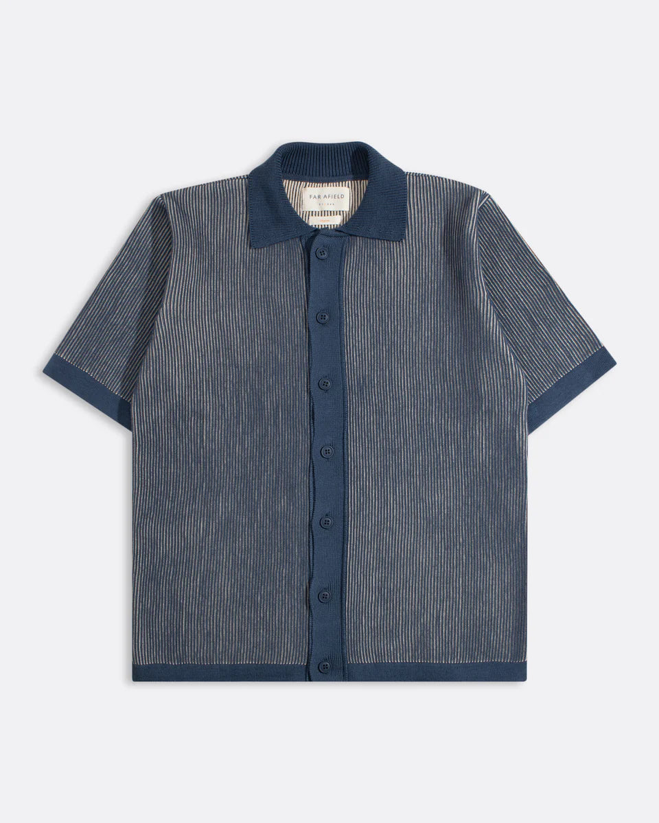 Far Afield Velzy Helio Stripe Knit Shirt