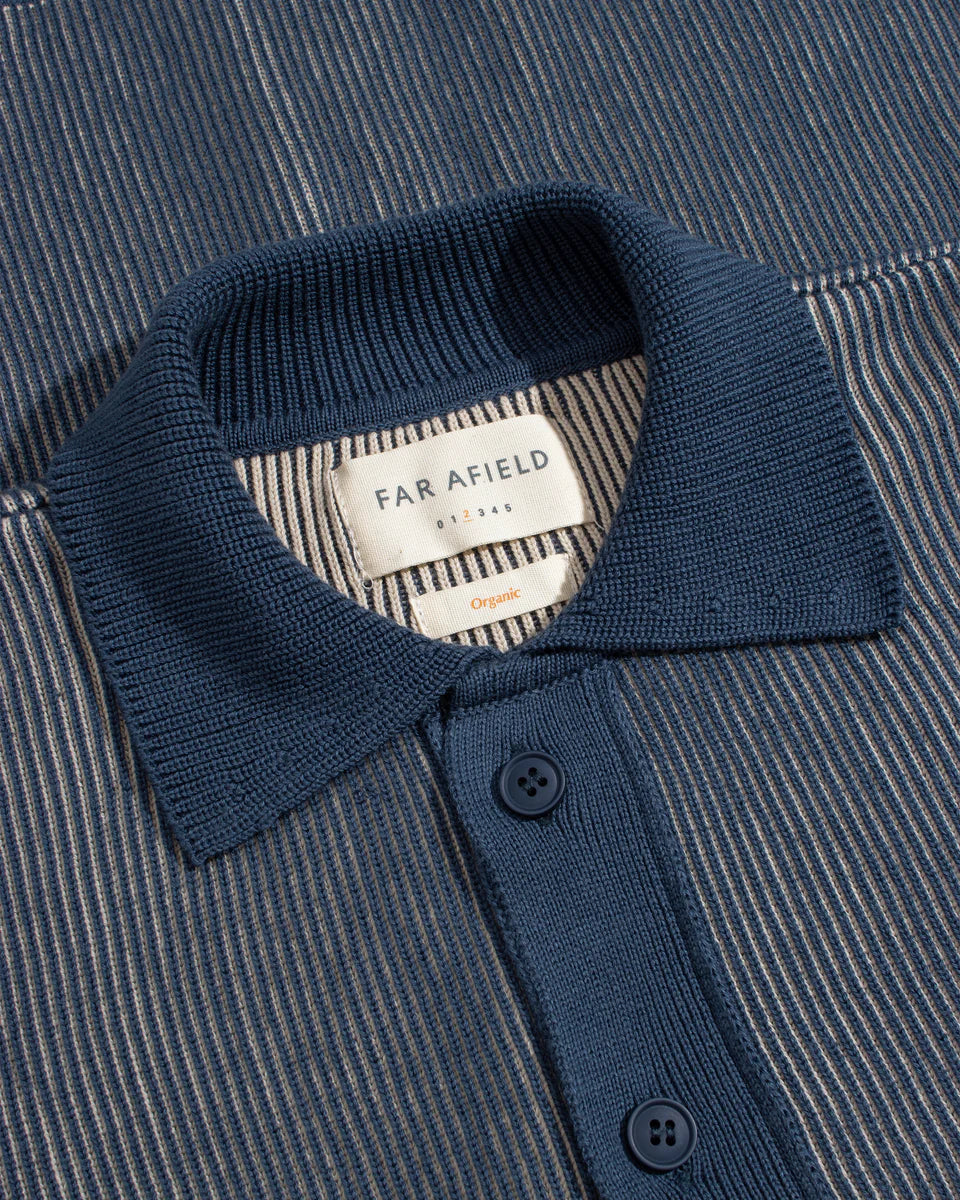 Far Afield Velzy Helio Stripe Knit Shirt