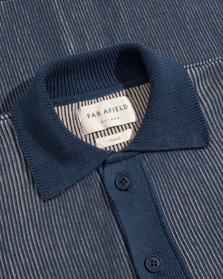 Far Afield Velzy Helio Stripe Knit Shirt