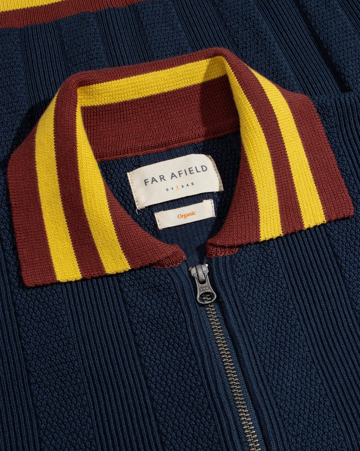 Far Afield Aleksey Horace Stripe Zip Up