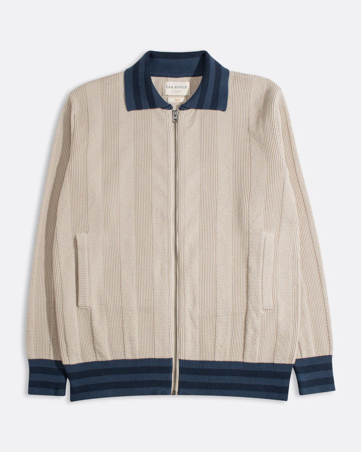 Far Afield Aleksey Horace Stripe Zip Up