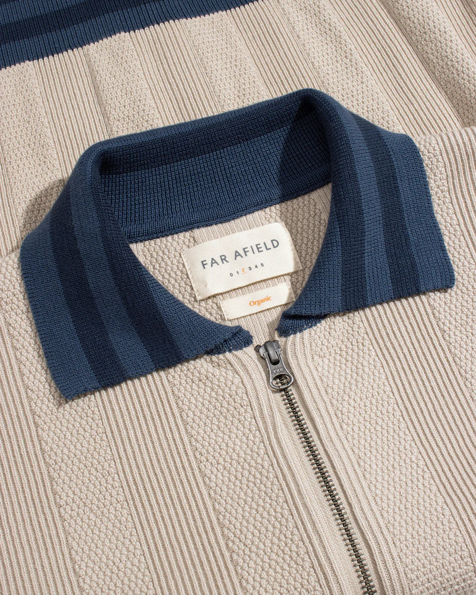 Far Afield Aleksey Horace Stripe Zip Up