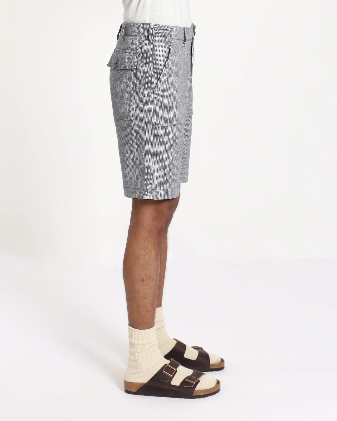 Far Afield Coup Shorts - Brushed Herringbone