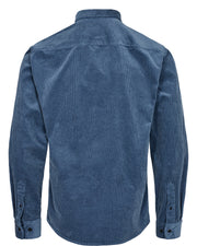Anerkjendt Akleif Corduroy Shirt Indian Teal