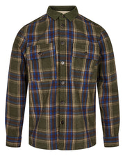 Anerkjendt Aklion Check Overshirt Olivine