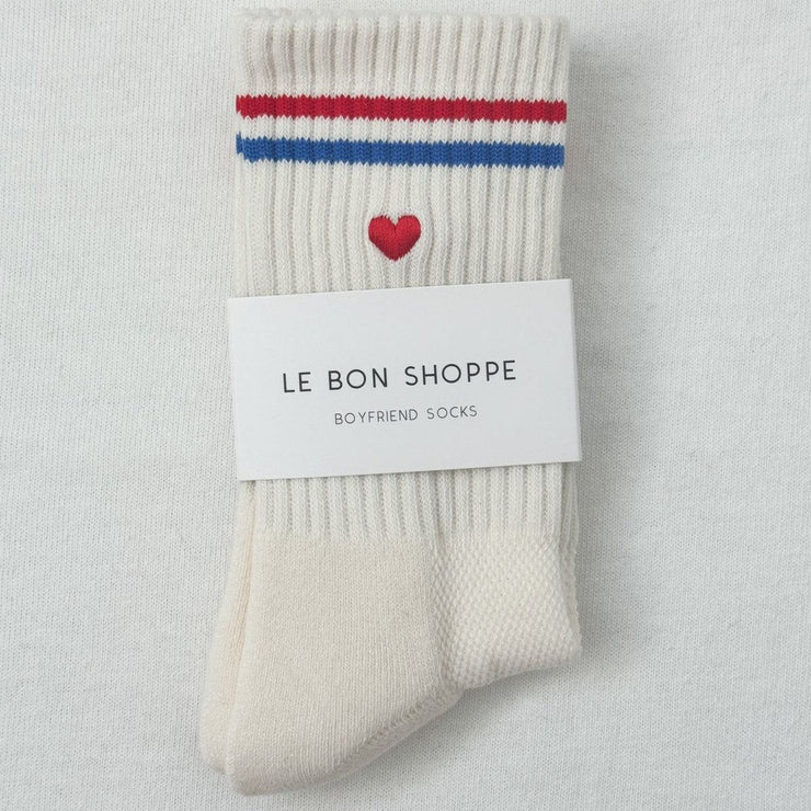 Le Bon Shoppe Embroidered Boyfriend Socks