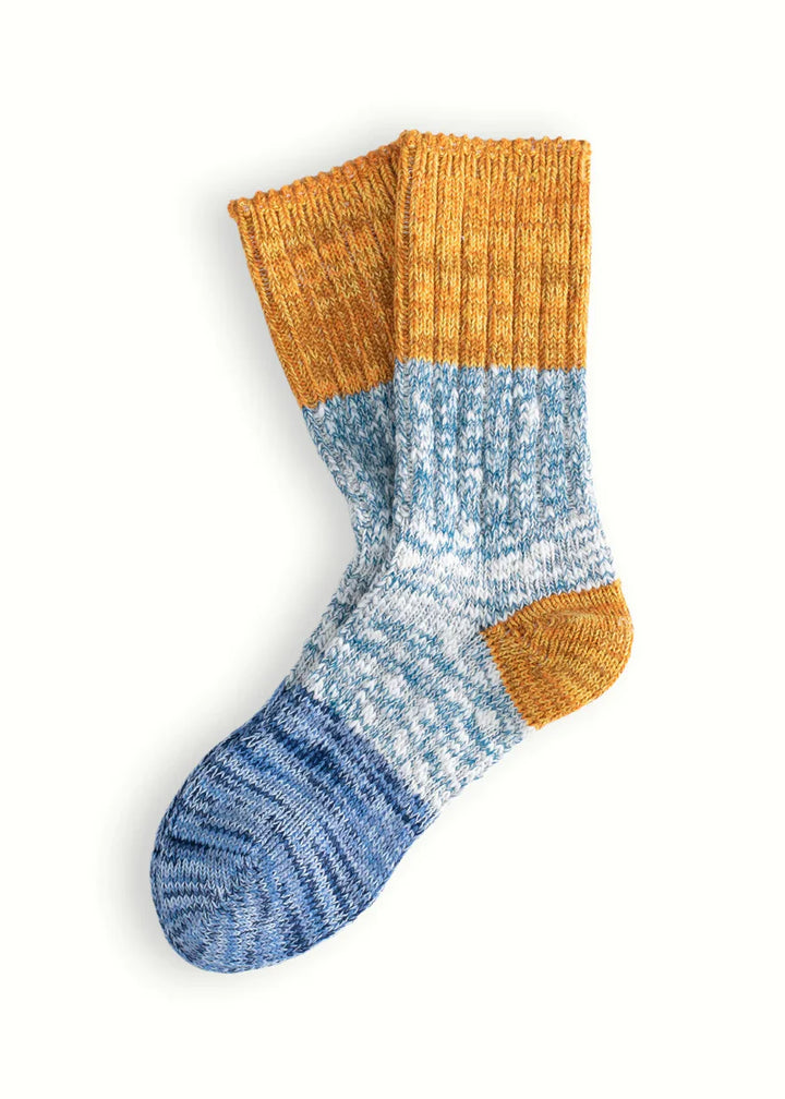 Thunders Love Charlie Collection Blue & Mustard Socks