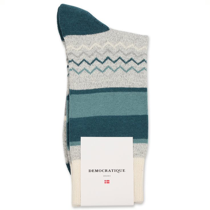 Democratique Socks Relax ZigZag Block Knit Supermelange
