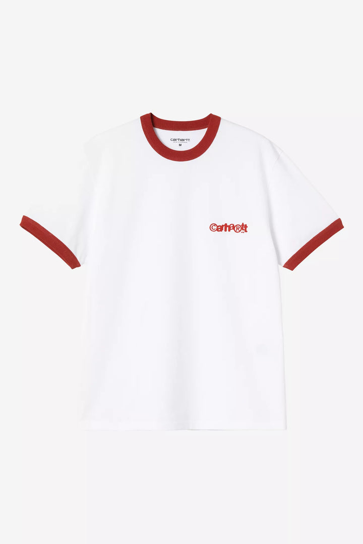 Carhartt Ringer T Shirt - White/Red