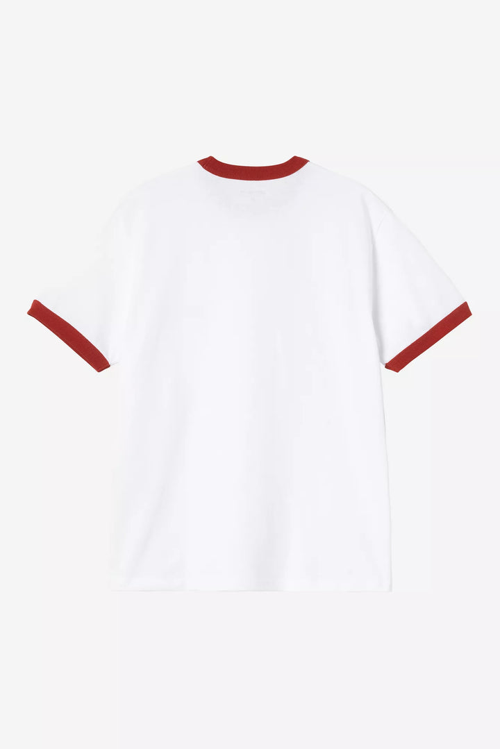 Carhartt Ringer T Shirt - White/Red