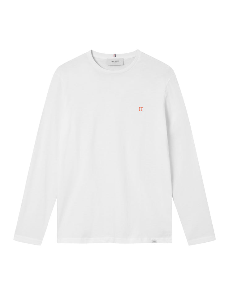 Les Deux Nørregaard LS T-Shirt White/Orange