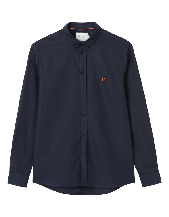 Les Deux Oliver Oxford Shirt Dark Navy