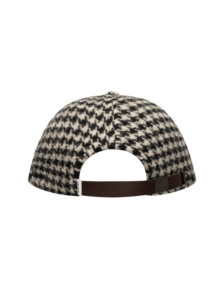 Les Deux Houndstooth Wool Baseball Cap