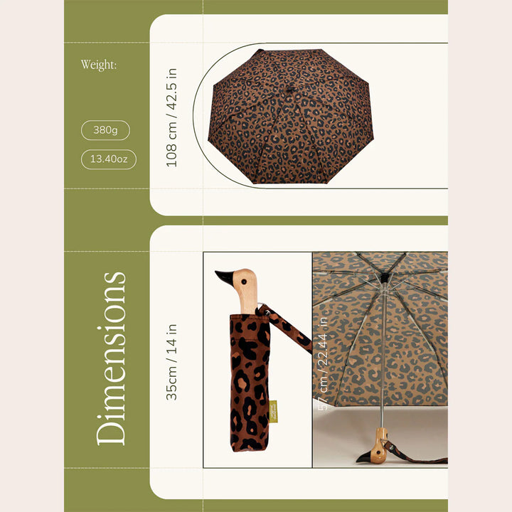 Duckhead Umbrella - Leopard