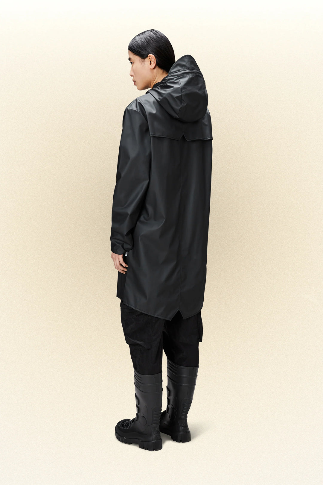 Rains Long Jacket Black