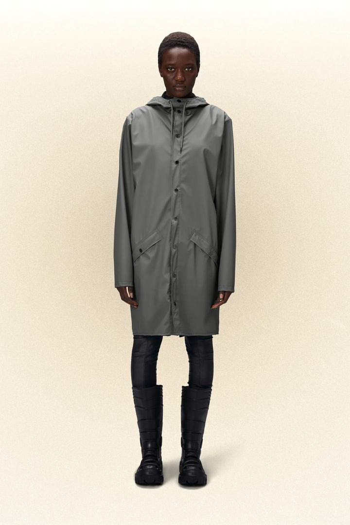 Rains Long Jacket Grey