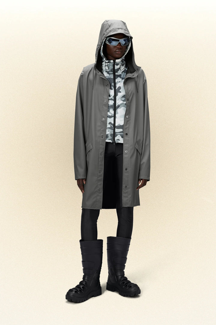 Rains Long Jacket Grey