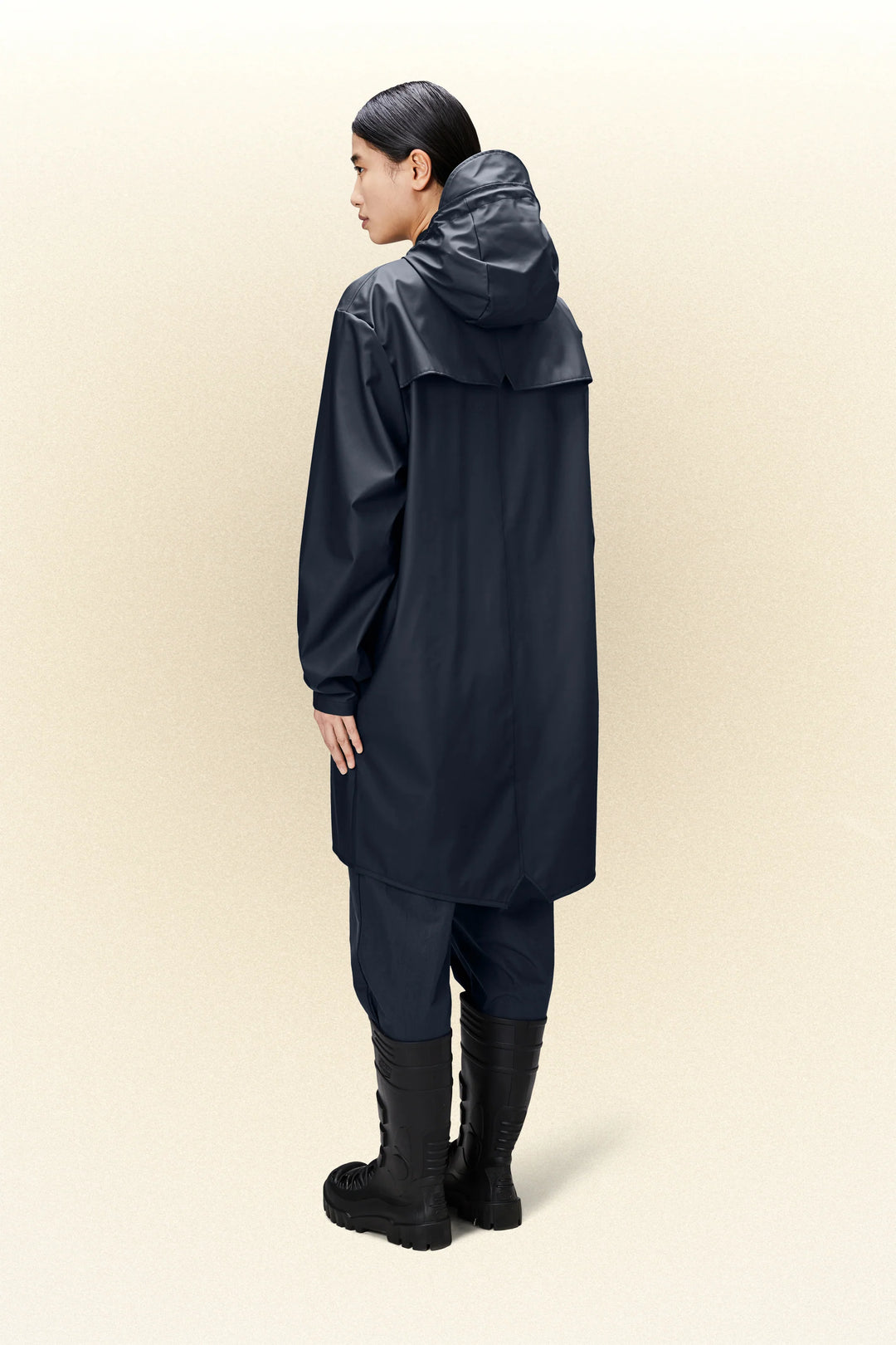 Rains Long Jacket Navy