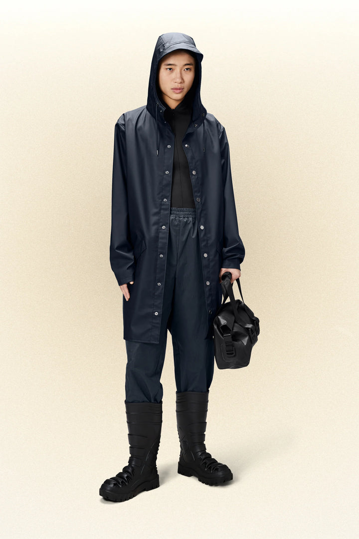 Rains Long Jacket Navy