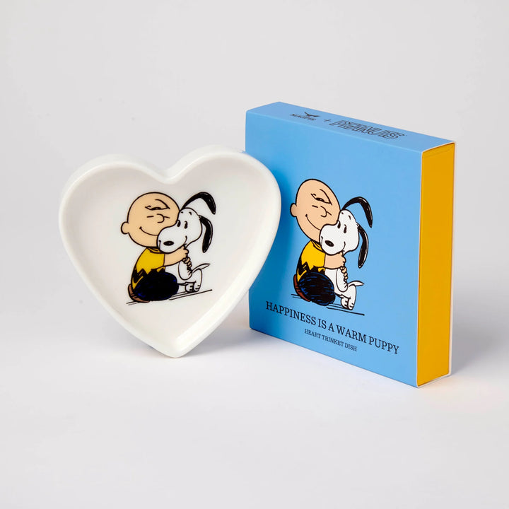 Peanuts Heart Shaped Trinket Dish - Happiness is a Warm Puppy