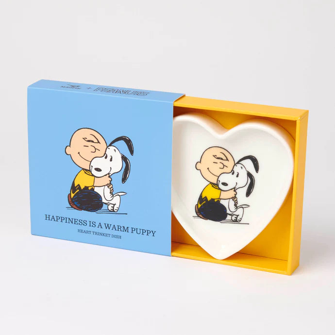Peanuts Heart Shaped Trinket Dish - Happiness is a Warm Puppy