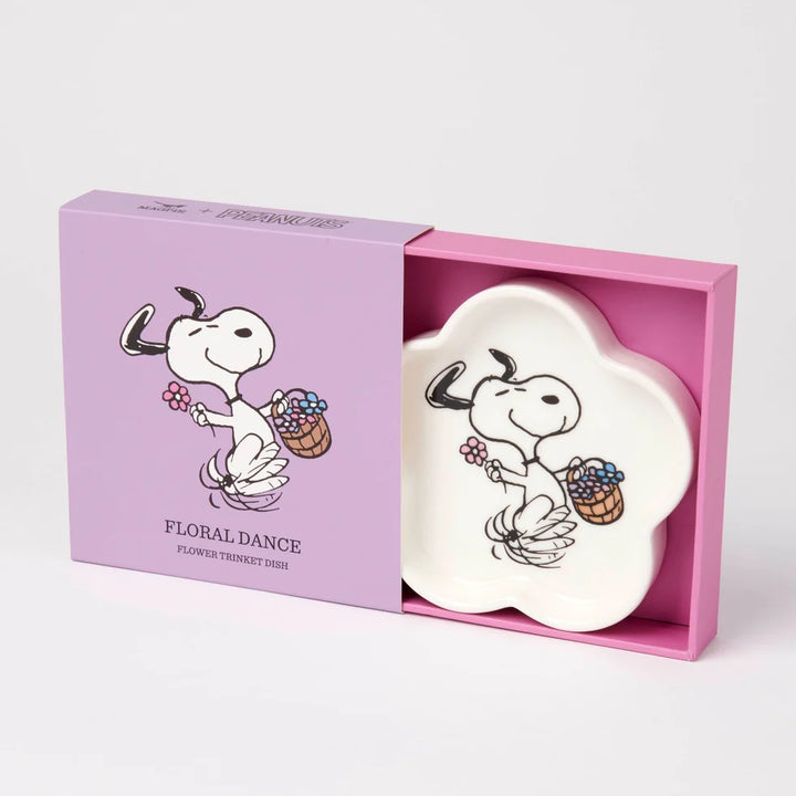 Peanuts Heart Shaped Trinket Dish - Floral Dance