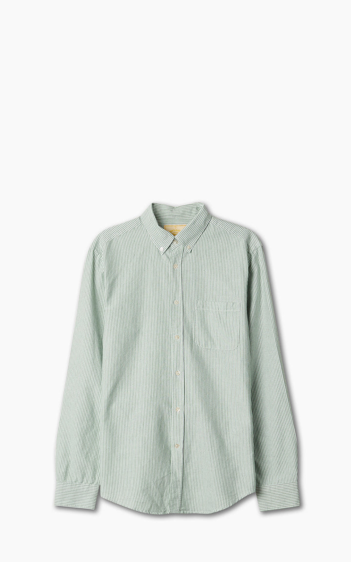 Portuguese Flannel Belavista Stripe Green Shirt