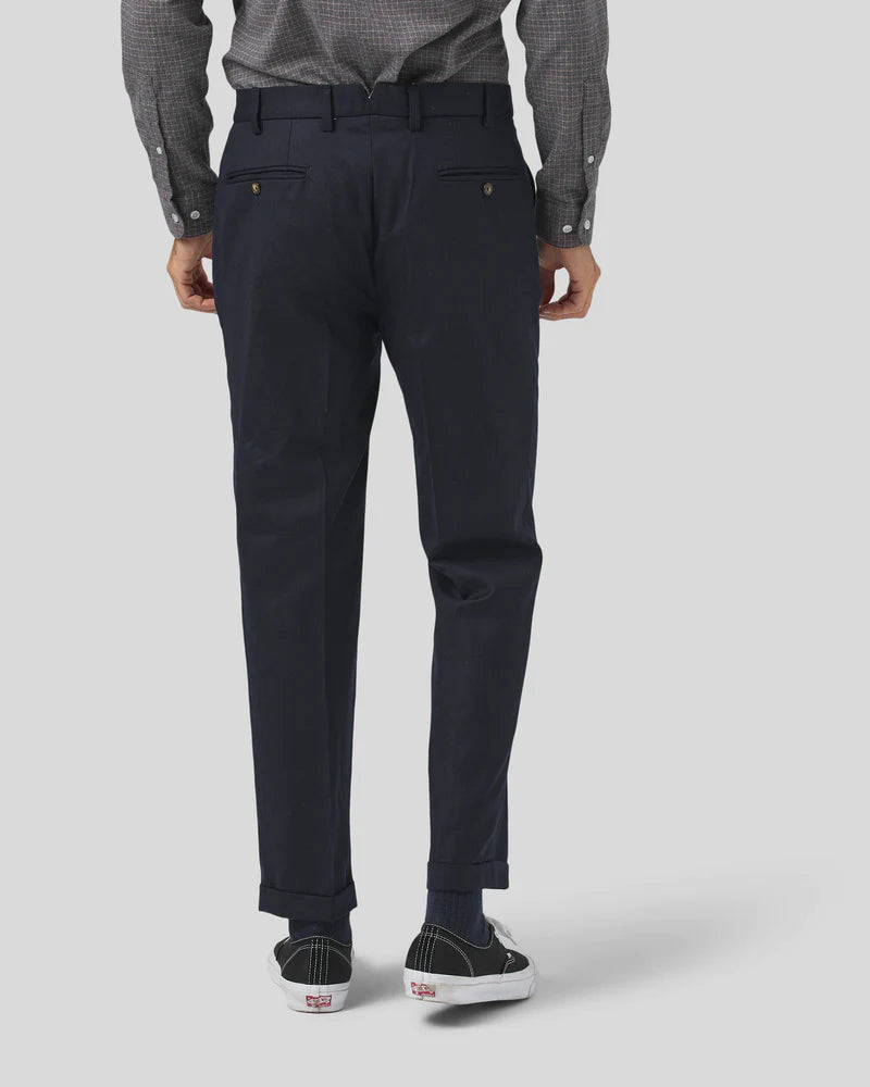 Portuguese Flannel Wool Herringbone Trousers