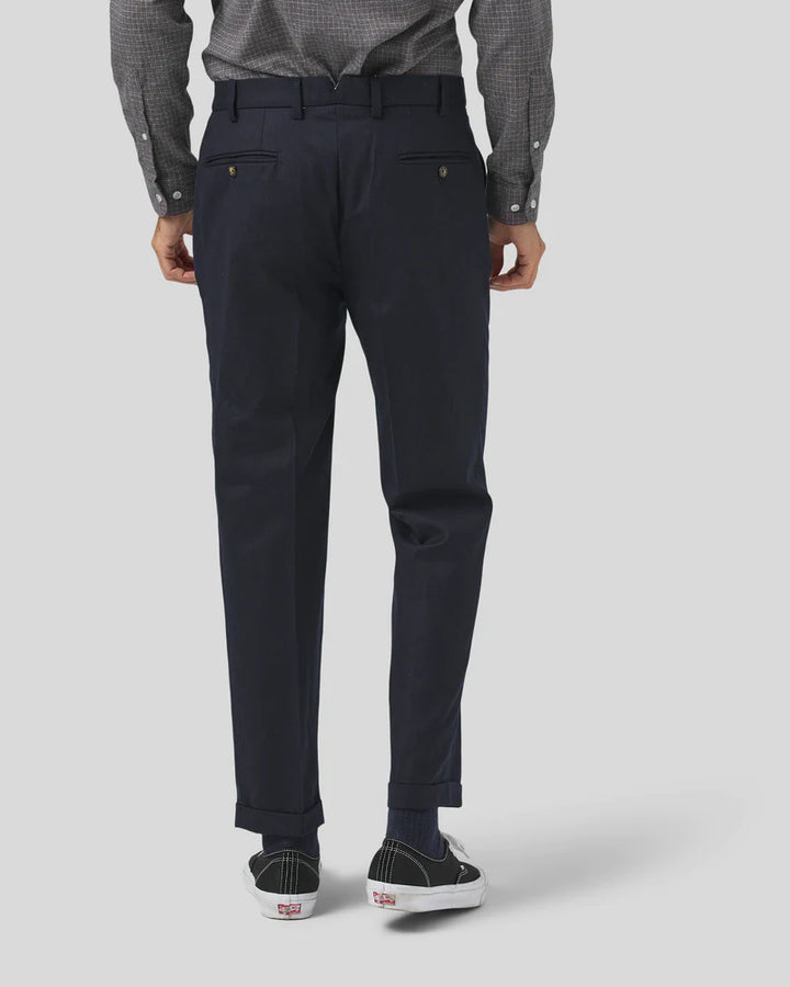 Portuguese Flannel Wool Herringbone Trousers