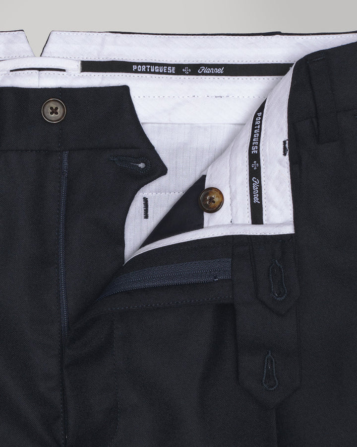 Portuguese Flannel Wool Herringbone Trousers