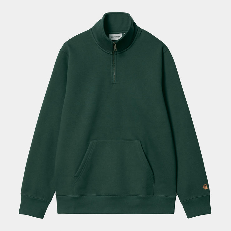 Carhartt WIP Chase Neck Zip Sweat Discovery Green