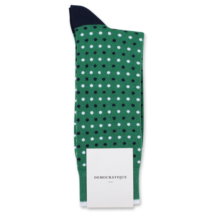 Democratique Socks Originals Polkadot Tennis Green/Navy/Clear White