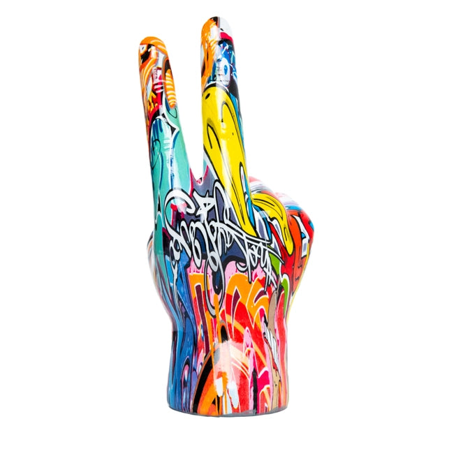 Street Art Peace Sign Tabletop - 9" tall