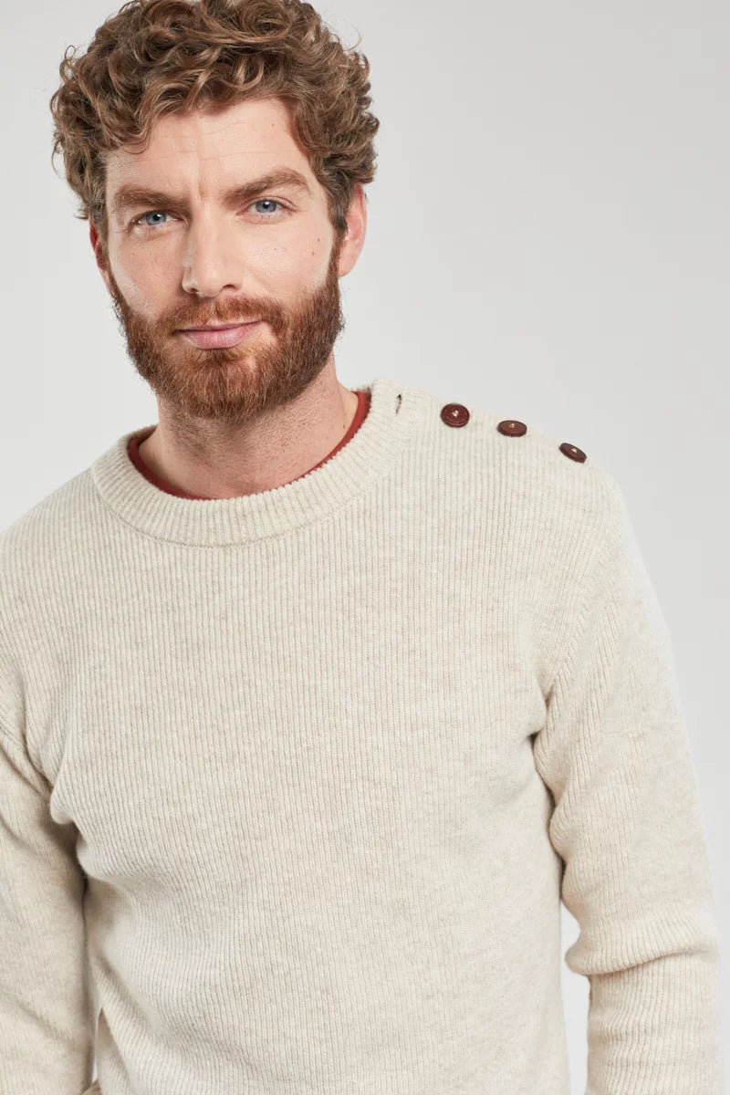 Armor Lux Plain Fisherman's Wool Jumper