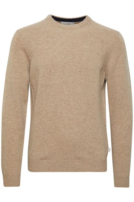 Casual Friday Karl Lambswool Crew - Silver Mink Melange
