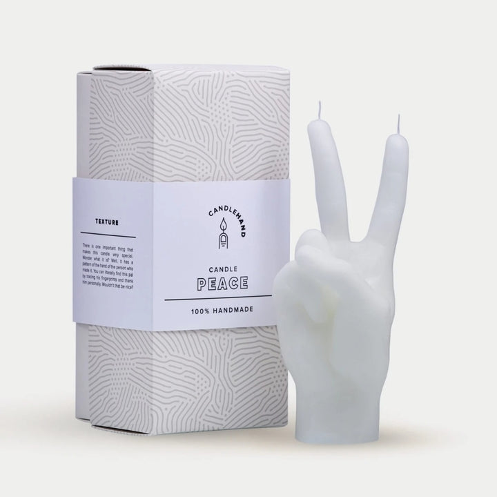CandleHand "Peace" White