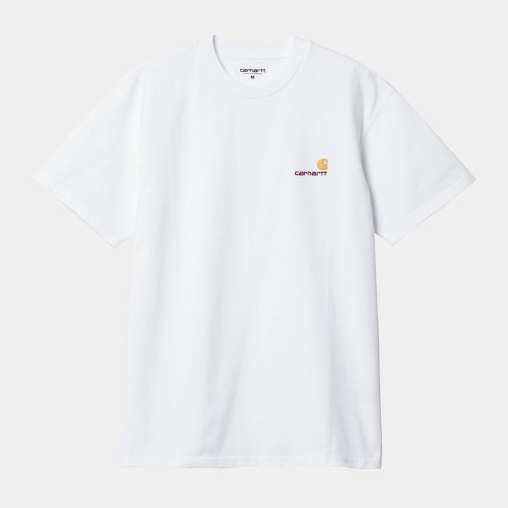 Carhartt WIP S/S American Script T-Shirt - White