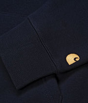 Carhartt WIP Chase Neck Zip Sweatshirt Dark Navy/Gold