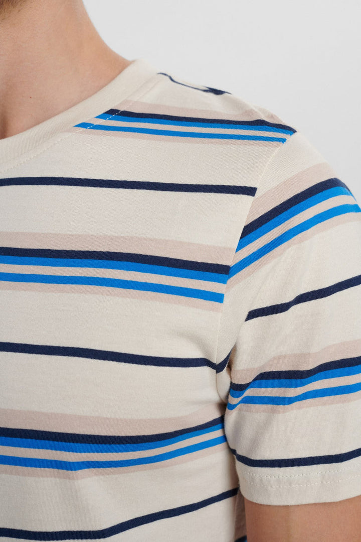 Anerkjendt Akrod Stripe T-Shirt - Tofu