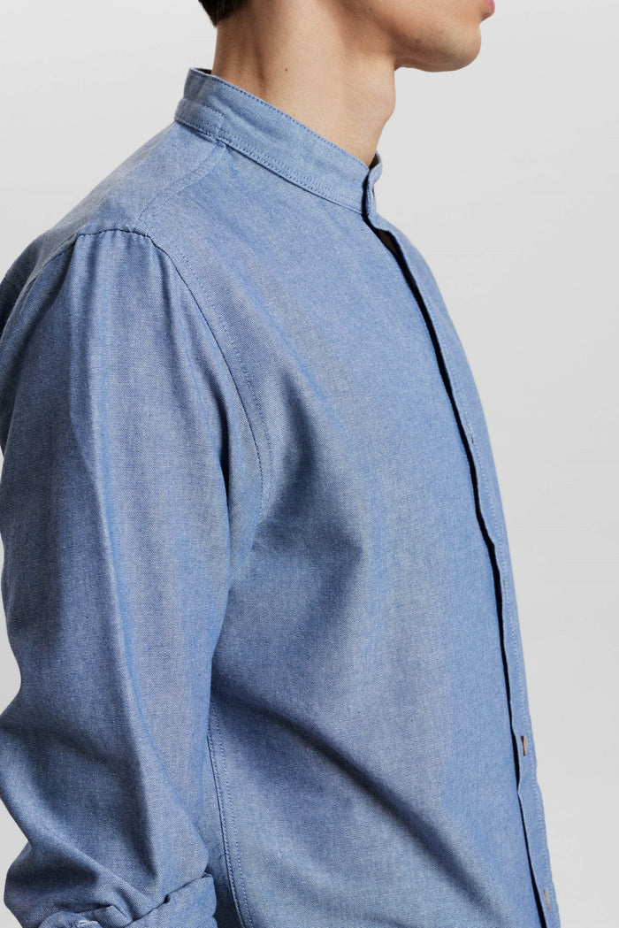 Aklukas L/S Cotton/Linen Shirt Indian Teal