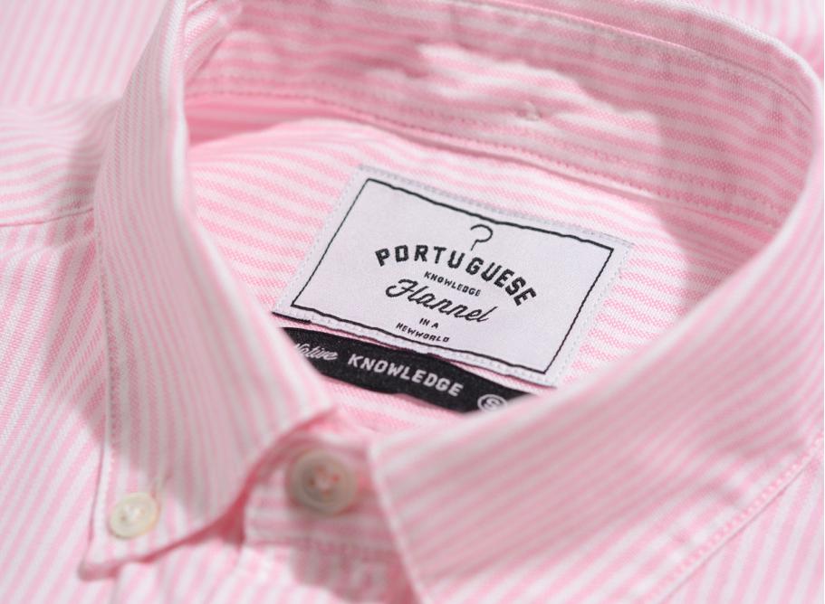 Portuguese Flannel Belavista Pink Stripe Shirt