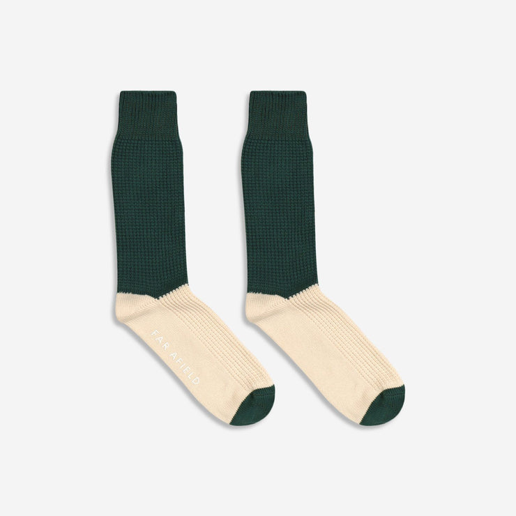 Farafield Colour Block Socks - Green