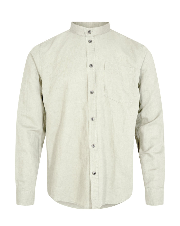 Aklukas Long Sleeve Cotton/Linen Shirt Tofu