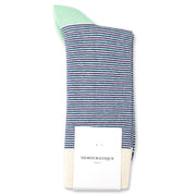 Democratique Socks Originals Ultralight Stripes Organic Cotton New Blue / Off White / Pale Green / Soft Pink